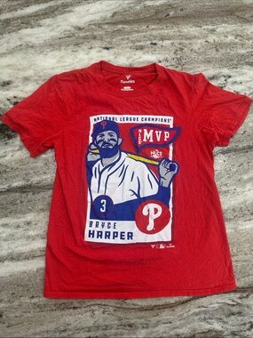 Philadelphia Phillies Bryce Harper 2022 NLCS MVP Tee Shirt Mens Sz S Playoffs